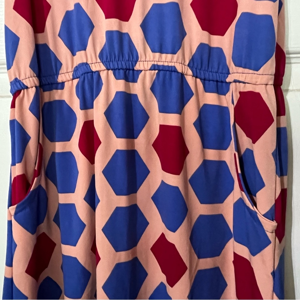LuLaRoe size 12 girls dress pockets geometric NWOT - Picture 3 of 4